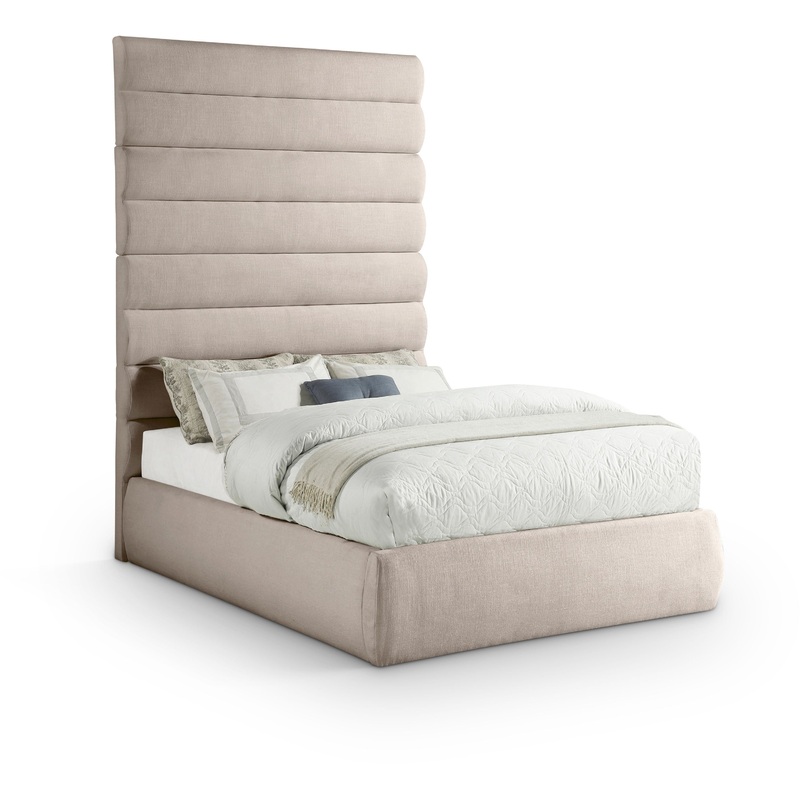 Adam – Linen Fabric Bed With 89″ Headboard