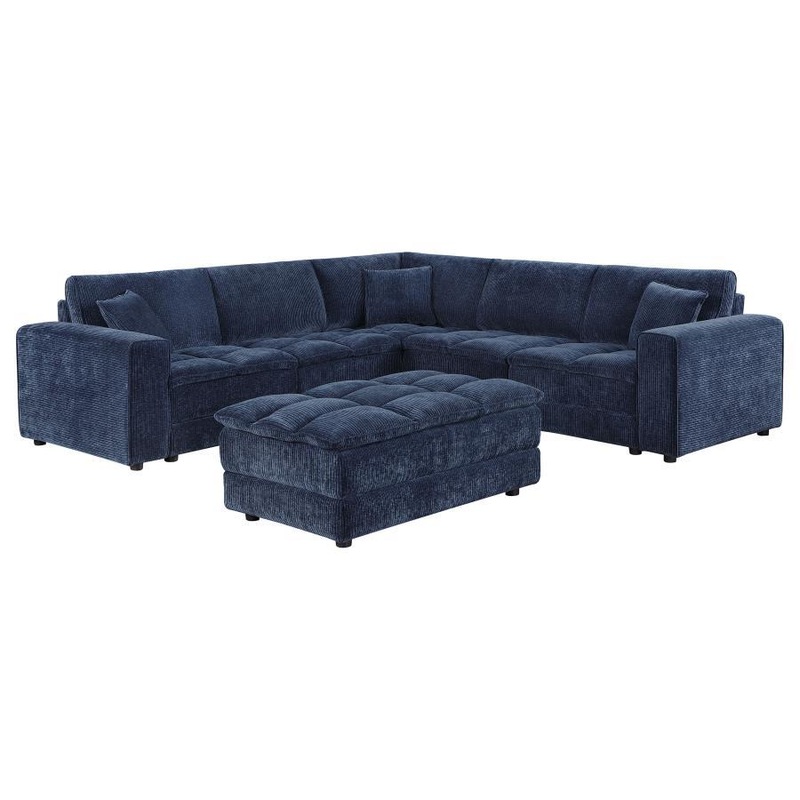 Atlantic – Upholstered Modular Sectional Sofa With Ottoman