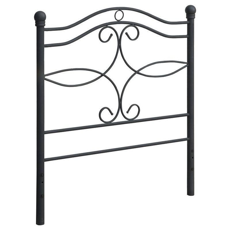 Callie – Metal Twin Open Frame Headboard – Matte Black