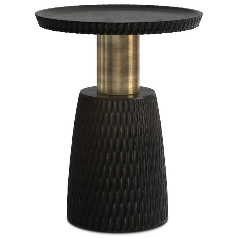 Breanna – Side Table – Black / Gold