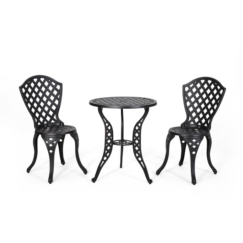 Bono Metal Bistro Set – Black