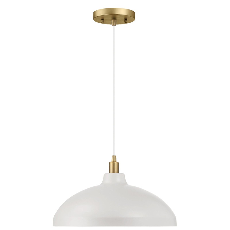 Astral – Single Light Pendant Lamp For Entrance Kitchen Island – Gold / White