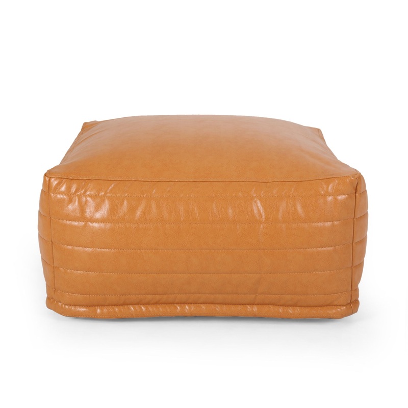 Bambo – Rectangle Pouf Ottoman Floor Cushion – Caramel