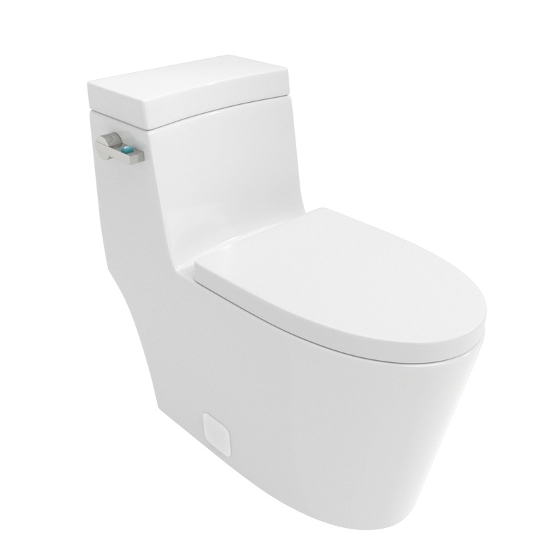1 Piece Toilet And Soft Closing Seat – White