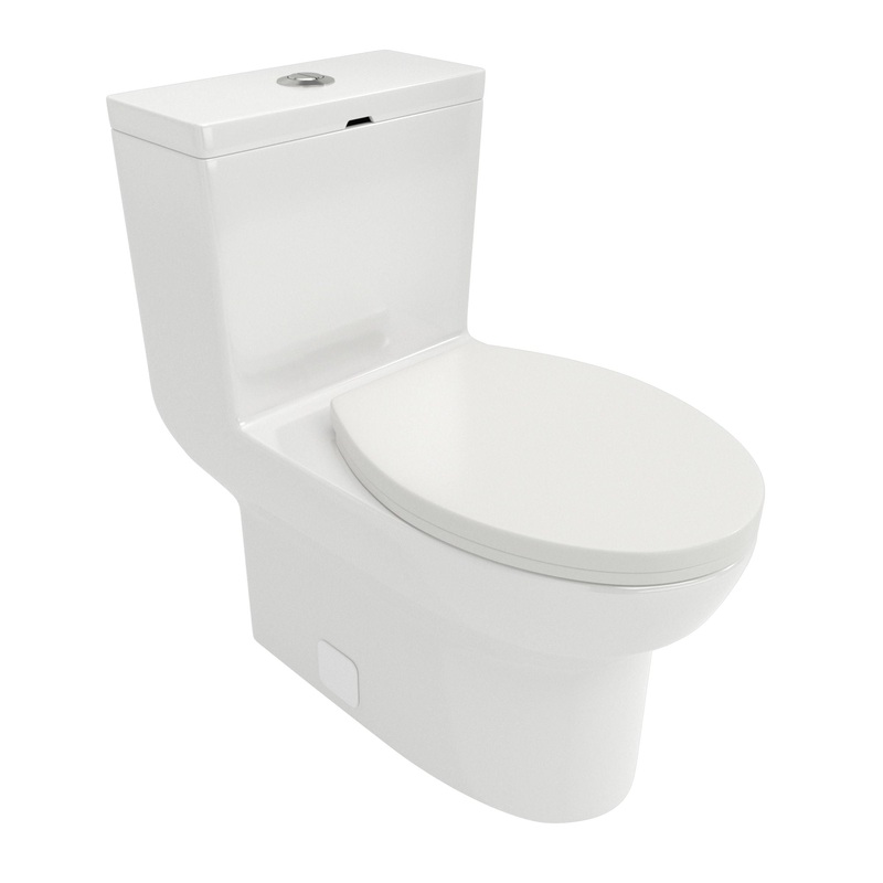 1 Piece Toilet & Dual Flush, Soft Closing Seat – White
