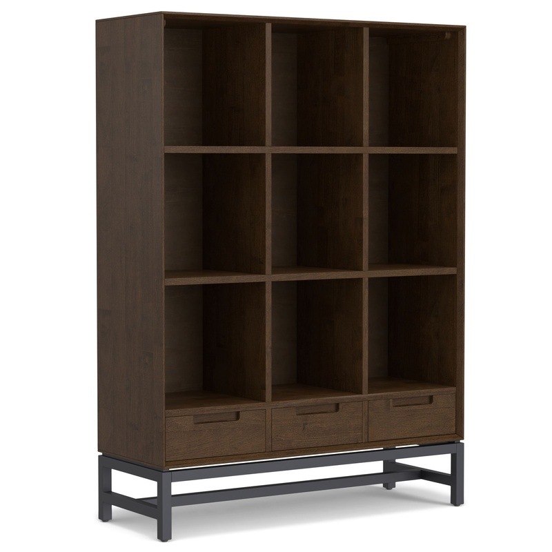 Banting – 9 Cube Bookcase With Drawers – Walnut Brown