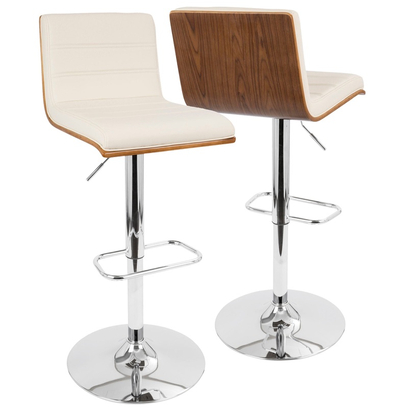 Vasari – Mid Century Modern Adjustable Barstool With Swivel