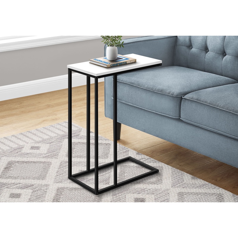 Accent Table, C – Shaped, Space-Saving Functionality