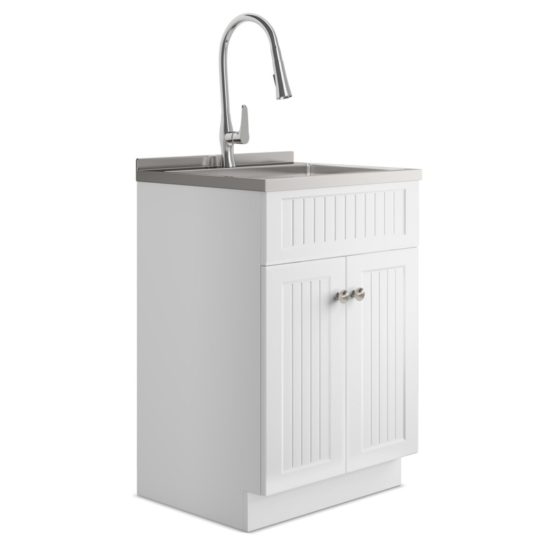 Beckham – Laundry Cabinet & Faucet And Stainless Steel Sink