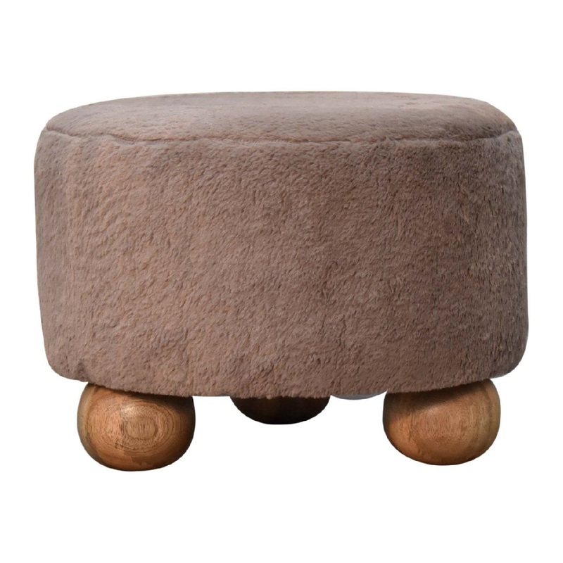 Round Ball Footstool – Mocha