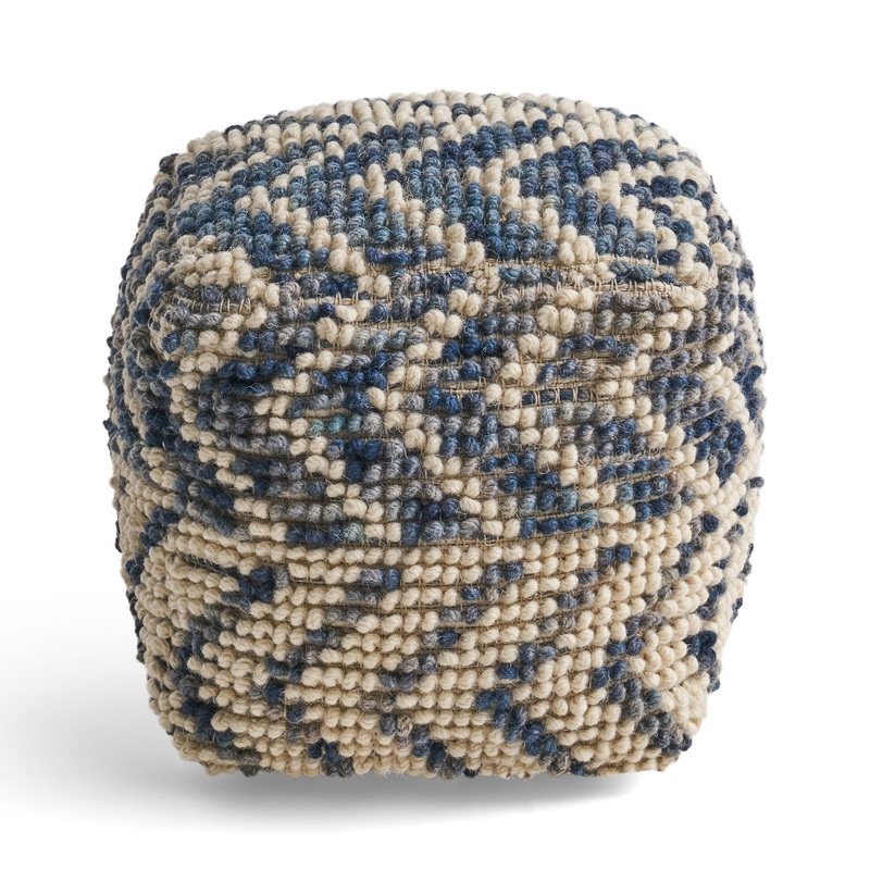 Alina – Wool And Cotton Pouf – Natural