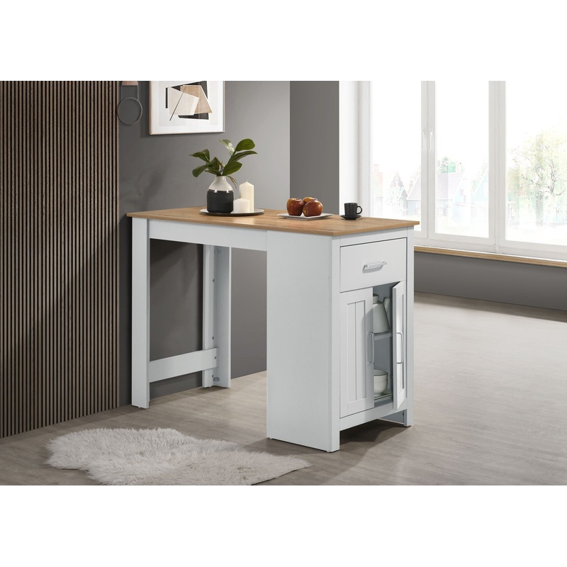 Alonzo – Small Space Counter Height Dining Table With Cabinet And Drawer Storage