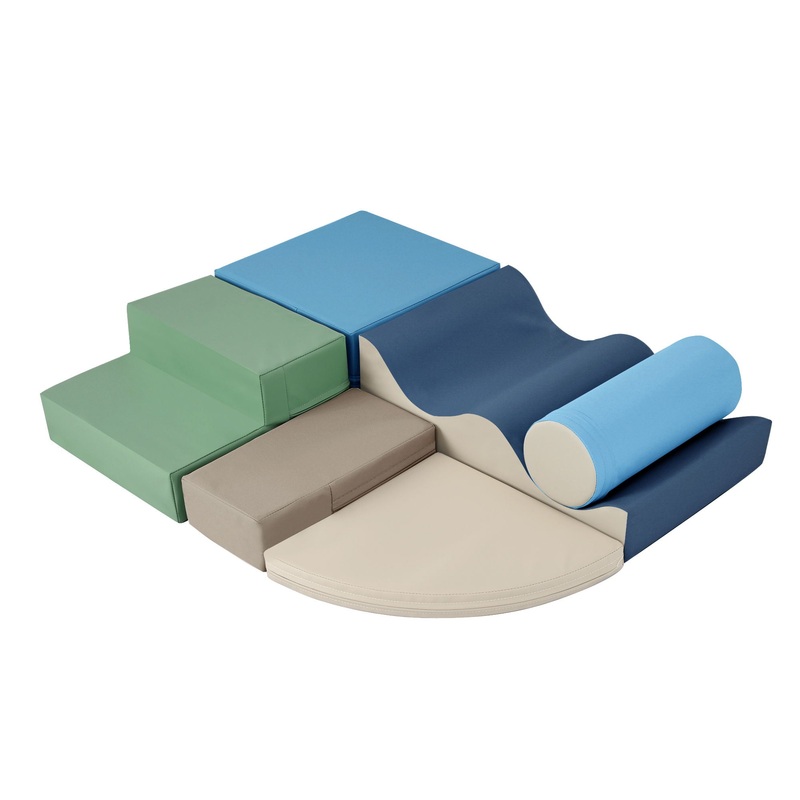 Soft Climb And Crawl Foam Playset 6 In 1, Soft Play Equipment Climb And Crawl Playground For Kids, Kids Crawling And Climbing Indoor Active Play Structure – Colorful