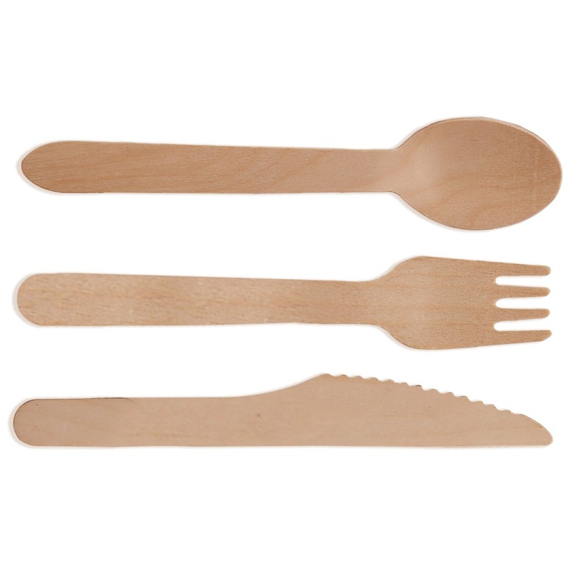 Wooden Compostable Utensils Set 300 Pieces 100 Forks 100 Spoons 100 Knives Sturdy Wood Disposable Cutlery Eco Friendly Biodegradable Utensils For Party Free From Plastic Cutlery Set For Eating – Natural Wood
