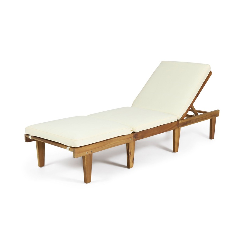 Ariana – Wood Chaise Lounge With Cushion