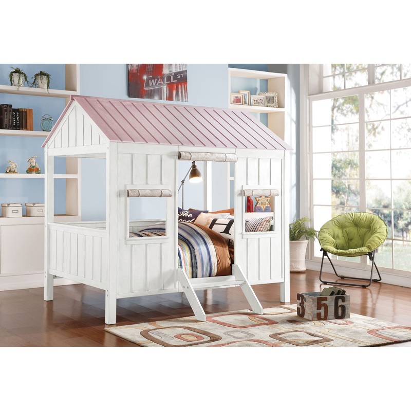Spring – Full Bed – White / Pink