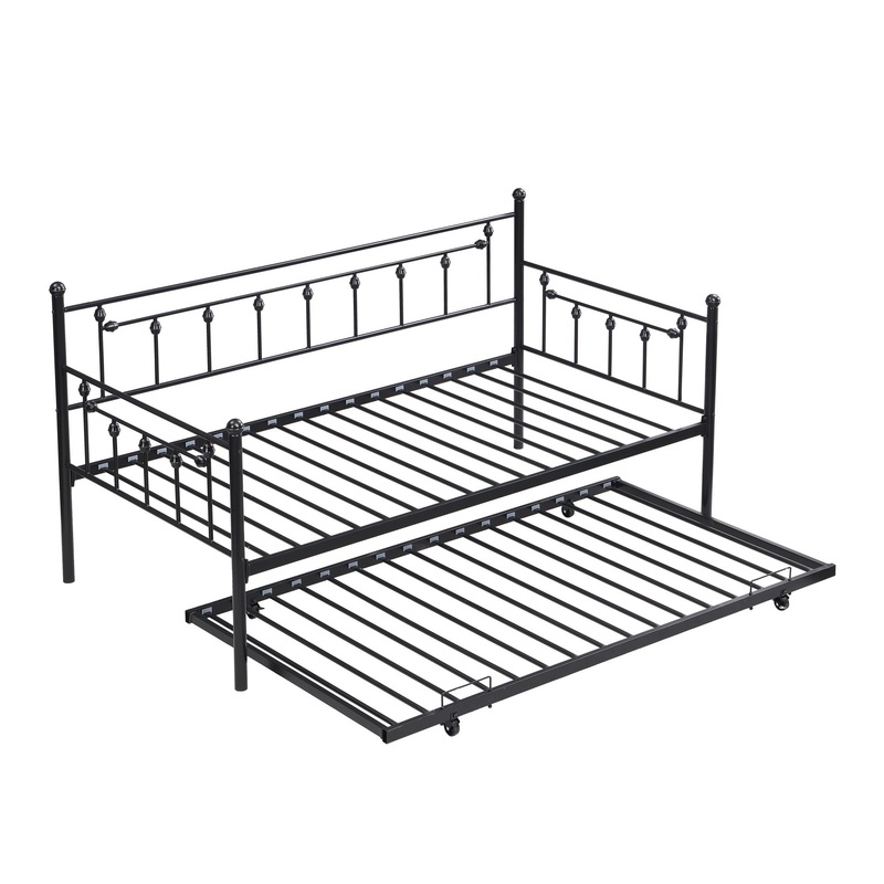 Twin Daybed With Trundle – Black