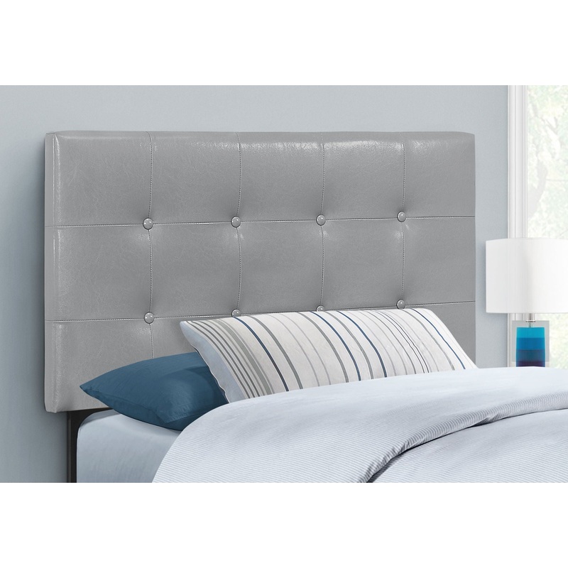 Twin Size, Bed Headboard Only, Upholstered, Transitional – Gray