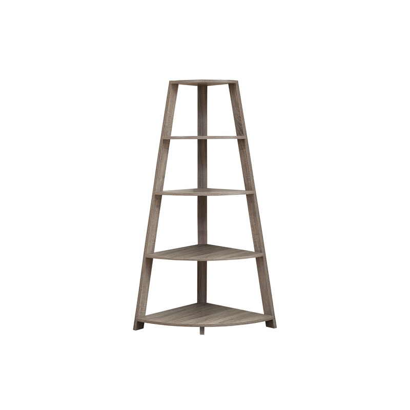 Bookshelf, Bookcase, Etagere, Corner, 4 Tier, Office, Contemporary & Modern