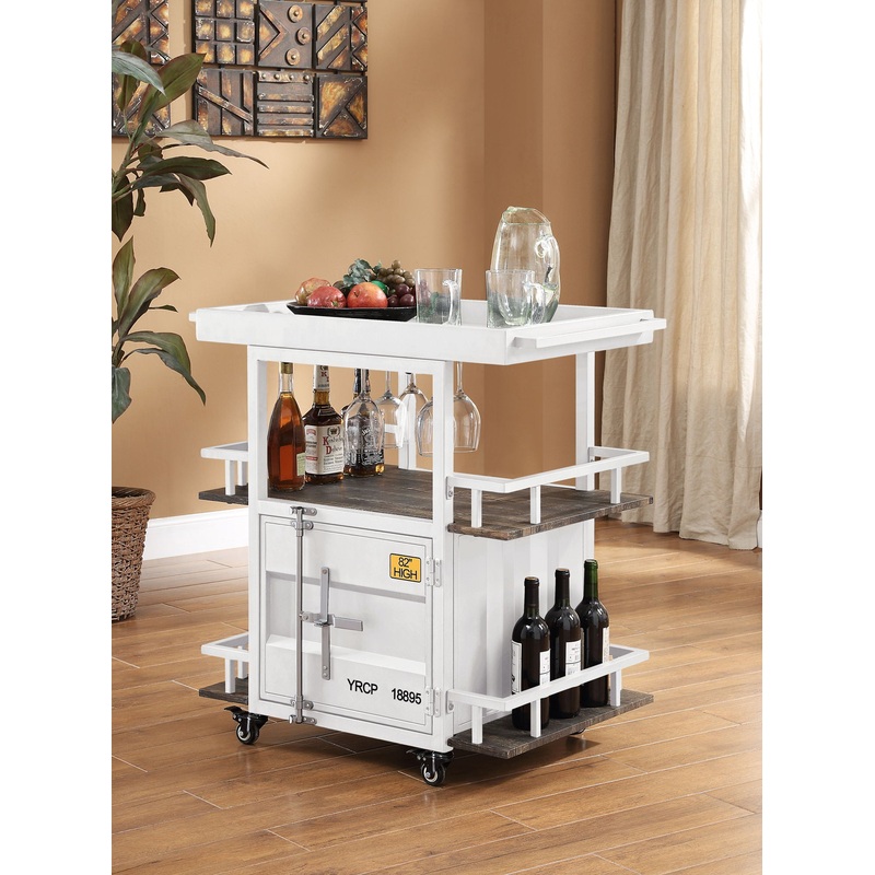 Cargo – Antique Serving Cart – White