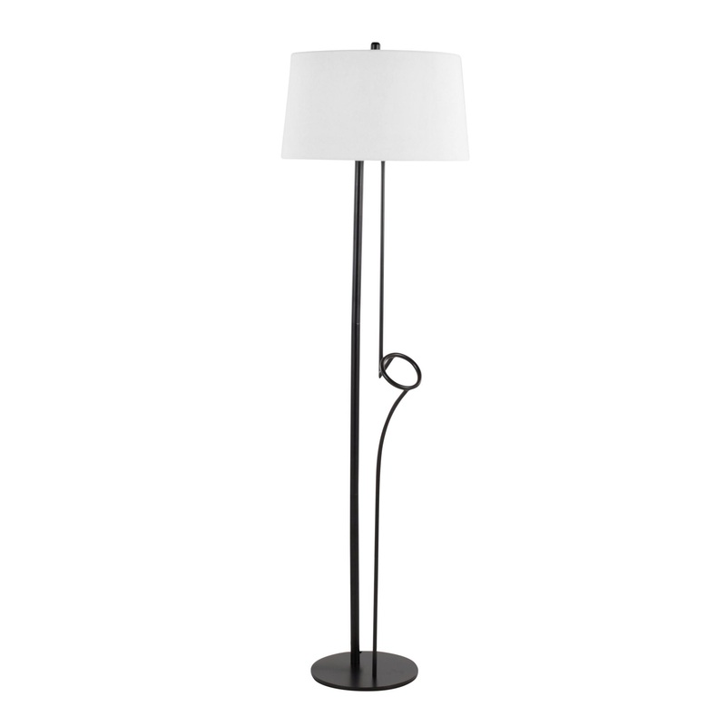 Shadow Contemporary Floor Lamp – Black / White