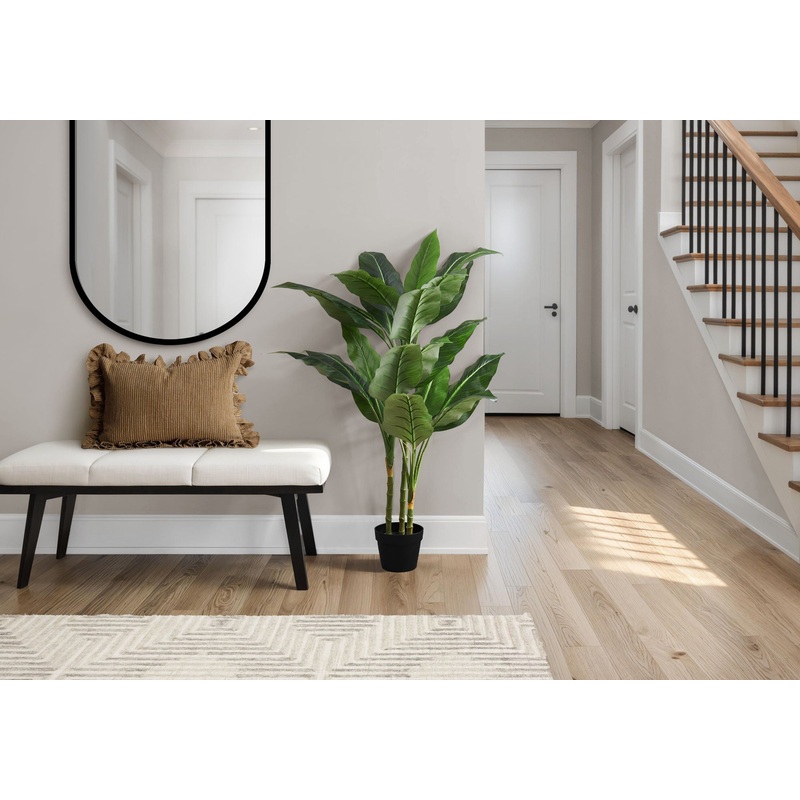 42″ Tall, Artificial Plant, Evergreen Tree, Indoor, Faux, Fake, Floor, Greenery, Potted, Decorative – Green / Black