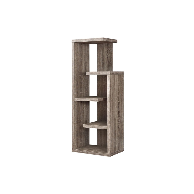 Bookshelf, Bookcase, Etagere, 4 Tier, For Office, Contemporary & Modern – Taupe