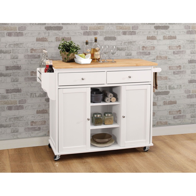 Tullarick – Kitchen Cart – Natural / White