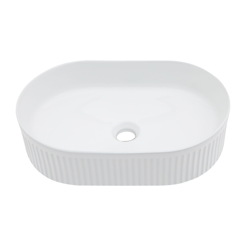Vessel Oval Bathroom Sink – White