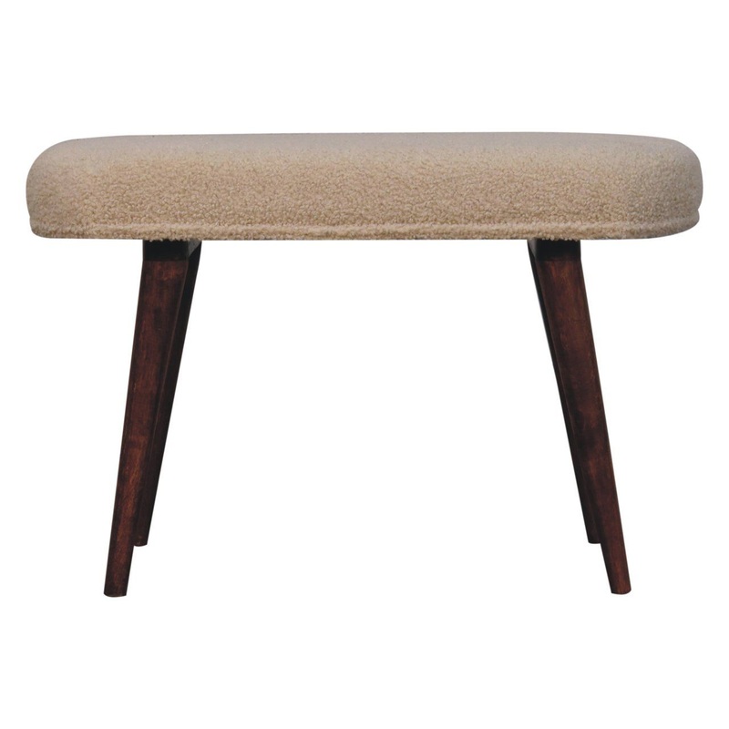 Boucle Nordic Bench – Honey Caramel