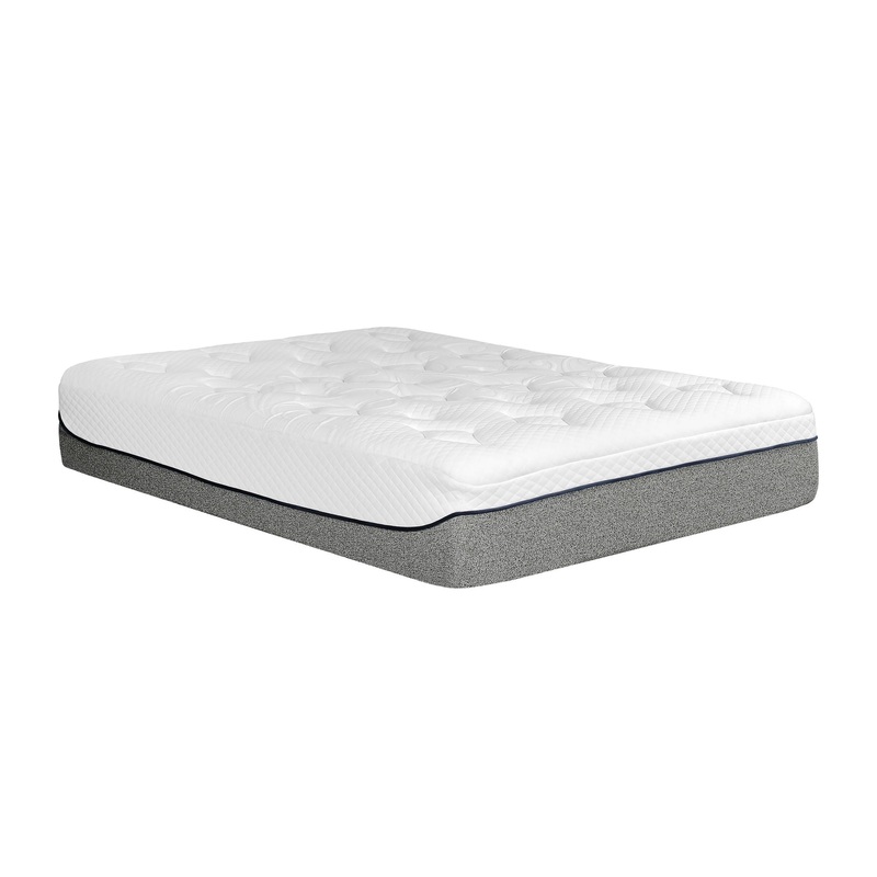 Ultra Plush 13″ Gel Memory Foam Mattress For King Size Bed With Double Layered Jacquard Cover – Gray / White