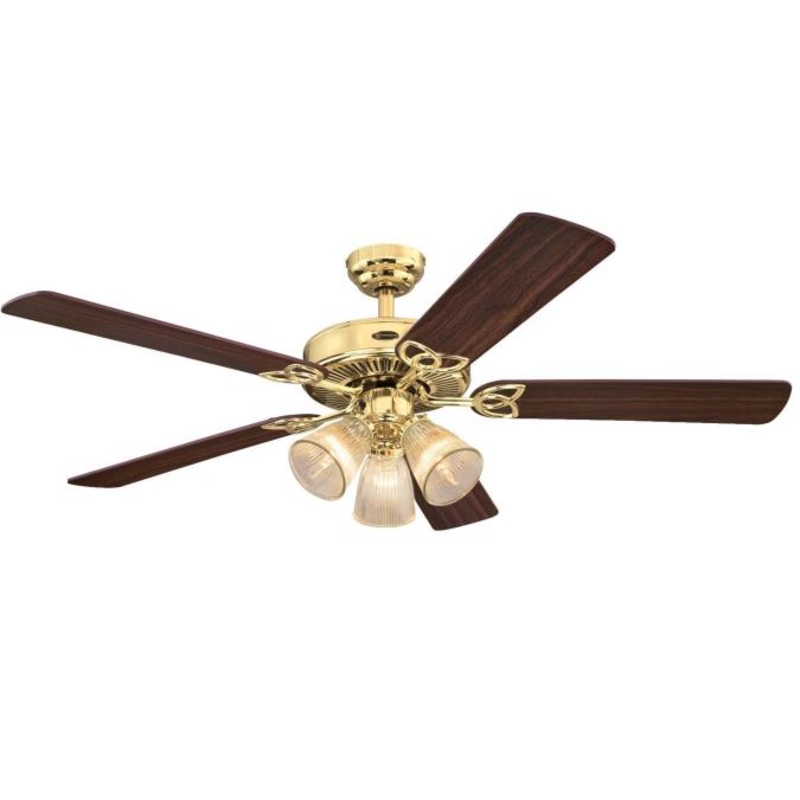 Westinghouse 7233800 Vintage 52-Inch Indoor Ceiling Fan with Dimmable LED Light Fixture