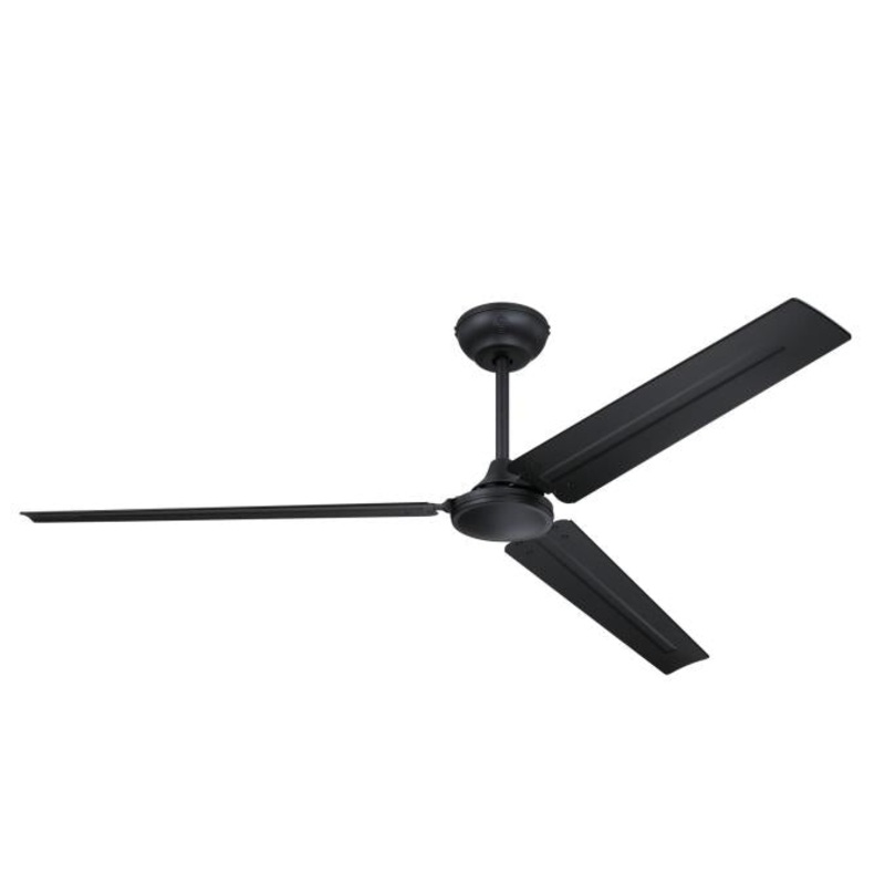 Westinghouse 73158LE Jax Industrial-Style 72-Inch Three-Blade Indoor/Outdoor Ceiling Fan, Matte Black Finish, DC Motor, Remote Control Included