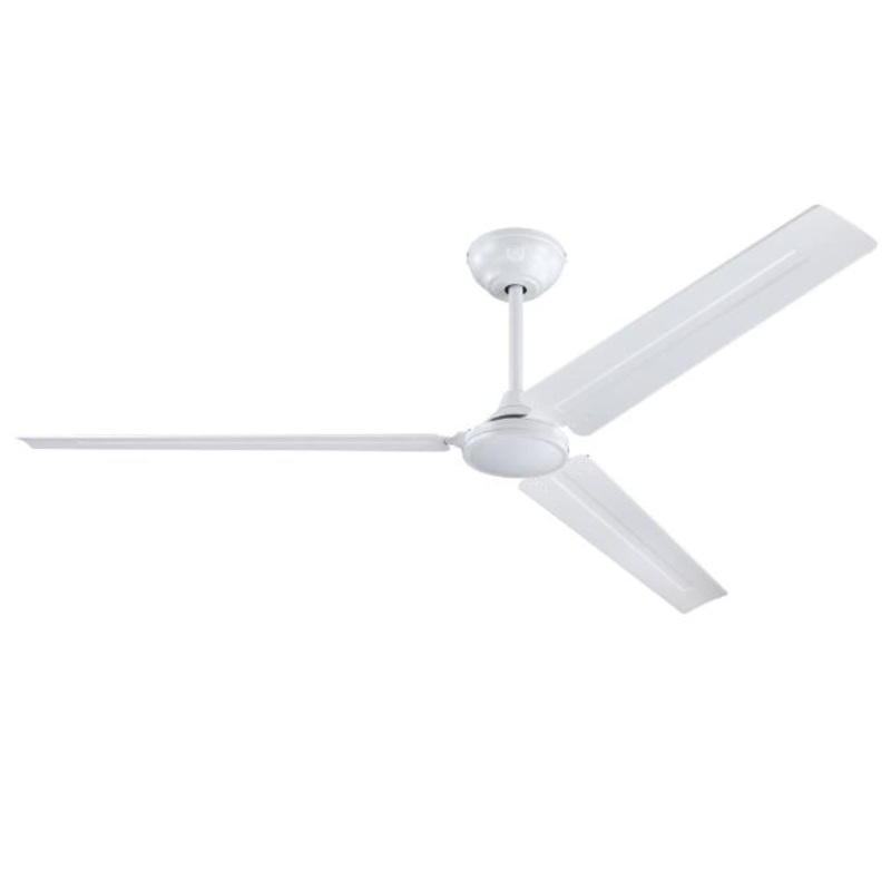 Westinghouse 73159LE Jax Industrial-Style 72-Inch Three-Blade Indoor/Outdoor Ceiling Fan, Matte White Finish, DC Motor, Remote Control Included
