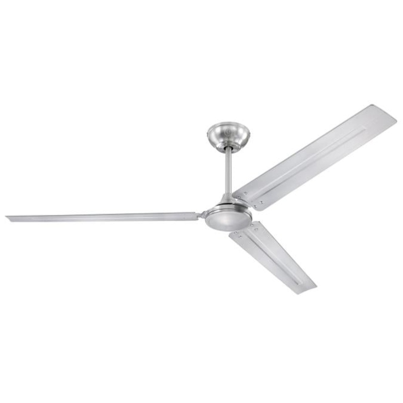 Westinghouse 73160LE Jax Industrial-Style 72-Inch Three-Blade Indoor Ceiling Fan, Brushed Nickel Finish, DC Motor, Remote Control Included
