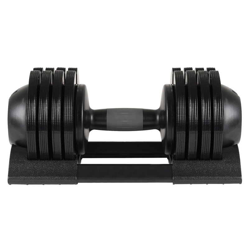 52Lbs Adjustable Dumbbell Steel And Plastic – Black