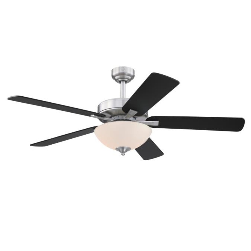 Westinghouse 73136LE Albert 52-Inch Indoor Ceiling Fan with LED Light Fixture, Brushed Nickel Finish