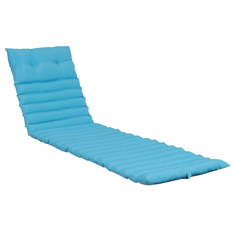 2 Piece Outdoor Chaise Lounge Chair Cushion Set