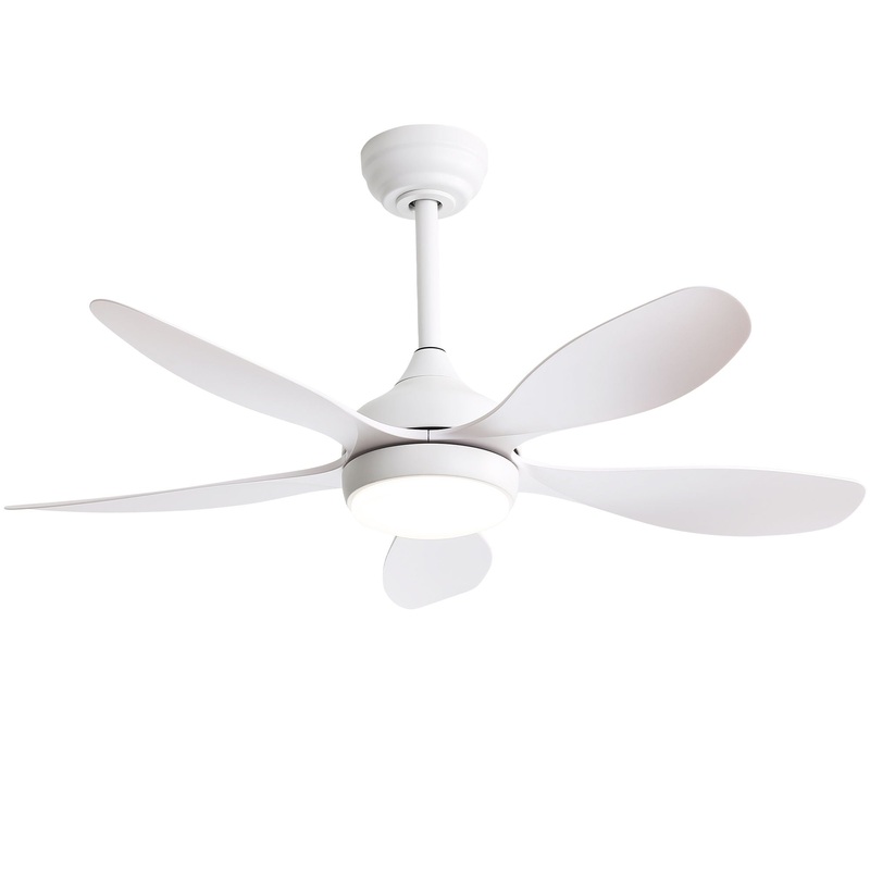 42″ Ceiling Fan With Light And Remote Cotnrol 6 Speeds DC Reversible Motor – White