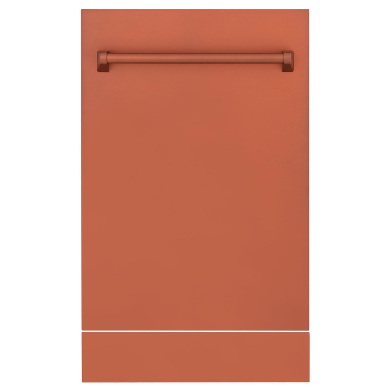 ZLINE 18″ Tallac Series 3rd Rack Top Control Dishwasher with Traditional Handle, 51dBa [Color: Copper] – (DWVC18)