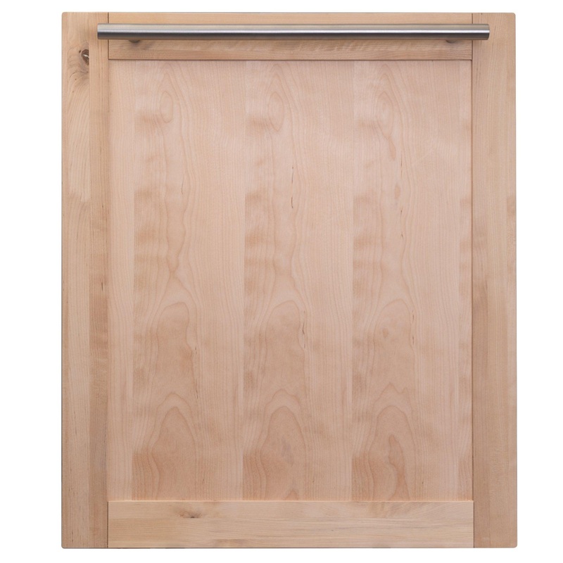 ZLINE 24 in. Top Control Dishwasher with Stainless Steel Tub and Modern Style Handle, 52dBa (DW-24) [Color: Unfinished Wood] – (DWUF24)