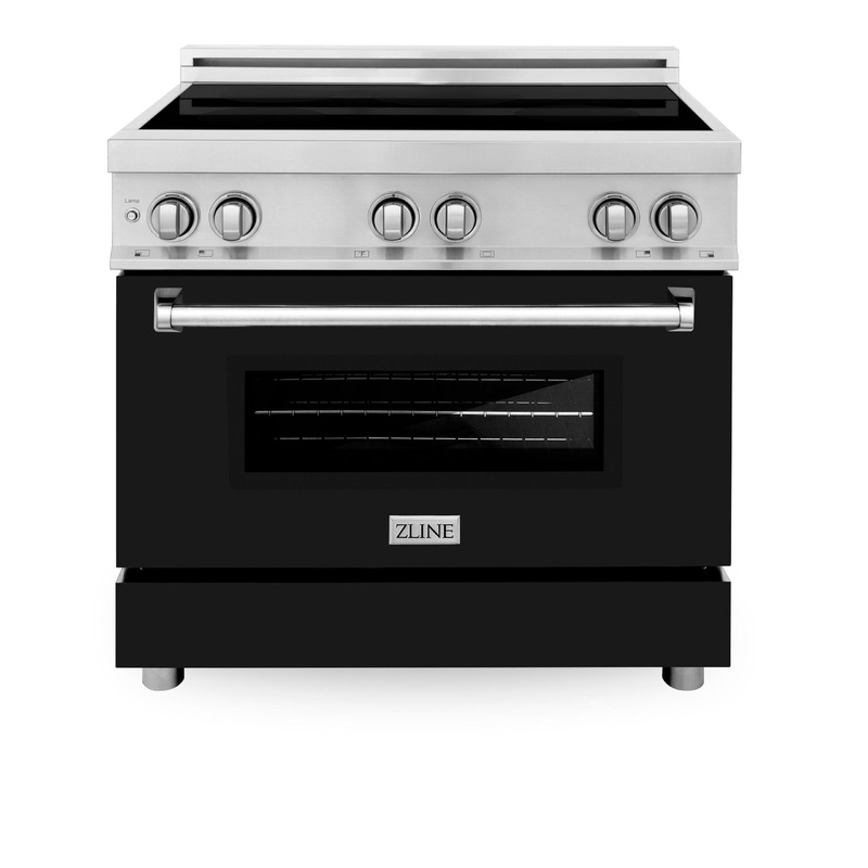 ZLINE 36″ 4.6 cu. ft. Induction Range with a 5 Element Stove and Electric Oven in Stainless Steel (RAIND-36) [Color: Black Matte] – (RAINDBLM36)
