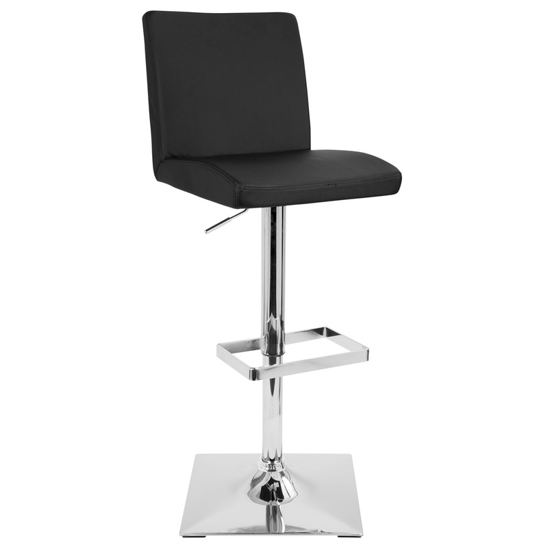 Captain – Contemporary Adjustable Barstool With Swivel – Black