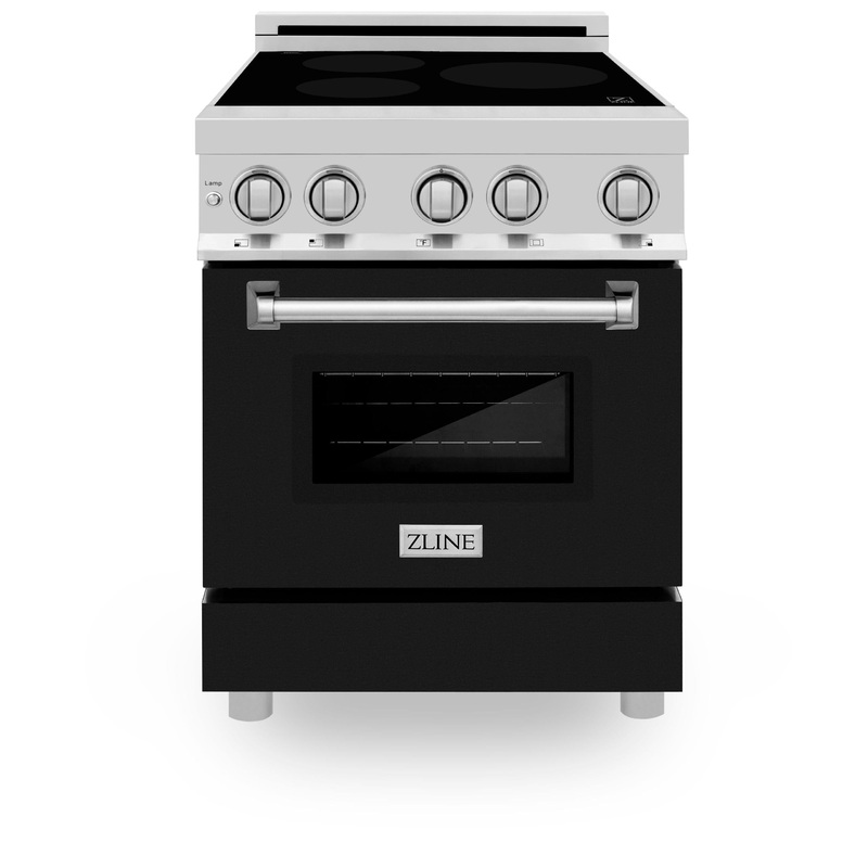 ZLINE 24″ 2.8 cu. ft. Induction Range with a 4 Element Stove and Electric Oven in Stainless Steel (RAIND-24) [Color: Black Matte] – (RAINDBLM24)