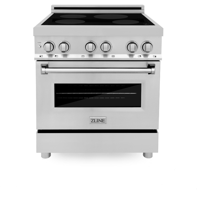 ZLINE 30″ 4.0 cu. ft. Induction Range with a 4 Element Stove and Electric Oven in Stainless Steel (RAIND-30) [Color: Stainless Steel] – (RAIND30)
