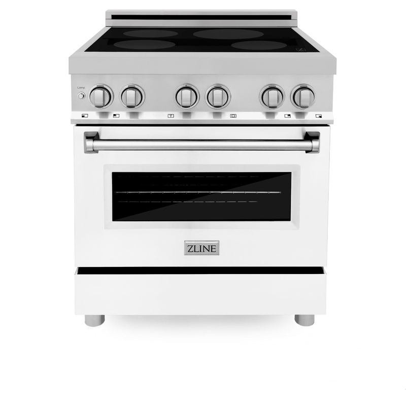 ZLINE 30″ 4.0 cu. ft. Induction Range with a 4 Element Stove and Electric Oven in Stainless Steel (RAIND-30) [Color: White Matte] – (RAINDWM30)