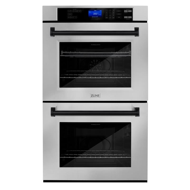 ZLINE 30″ Autograph Edition Double Wall Oven with Self Clean and True Convection in Stainless Steel (AWDZ-30) [Color: Matte Black] – (AWDZ30MB)