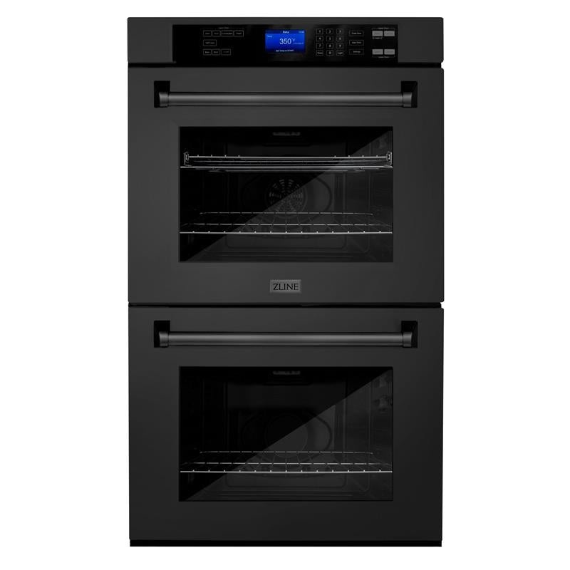 ZLINE 30 in. Professional Double Wall Oven with Self Clean (AWD-30) [Color: Black Stainless Steel] – (AWD30BS)