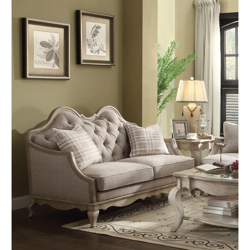 Acme Chelmsford Loveseat in Beige 56051