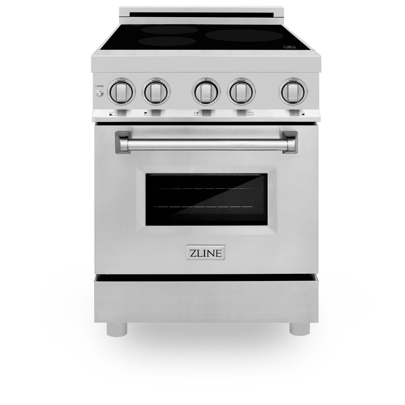 ZLINE 24″ 2.8 cu. ft. Induction Range with a 4 Element Stove and Electric Oven in Stainless Steel (RAIND-24) [Color: Stainless Steel] – (RAIND24)